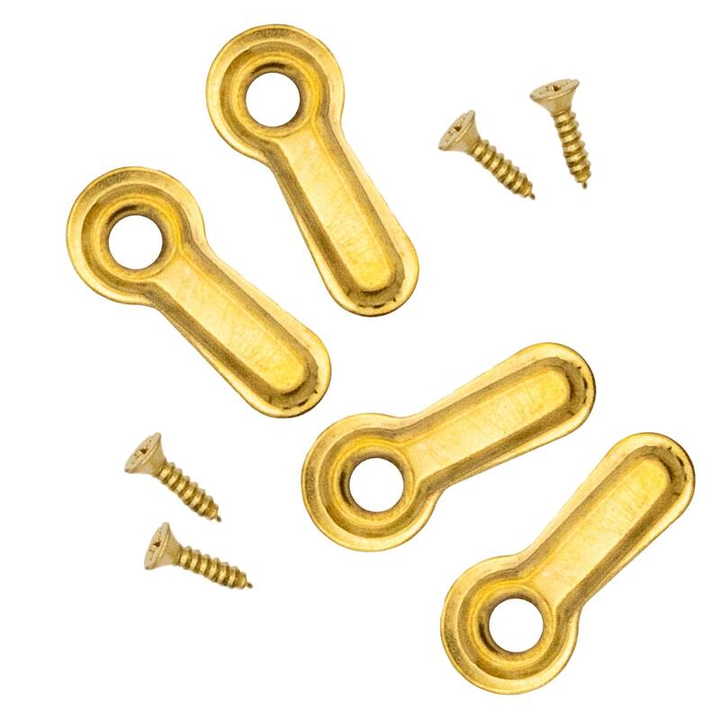 13/16" Brass Photo Frame Turn Button Fasteners with Screws Pack of 10